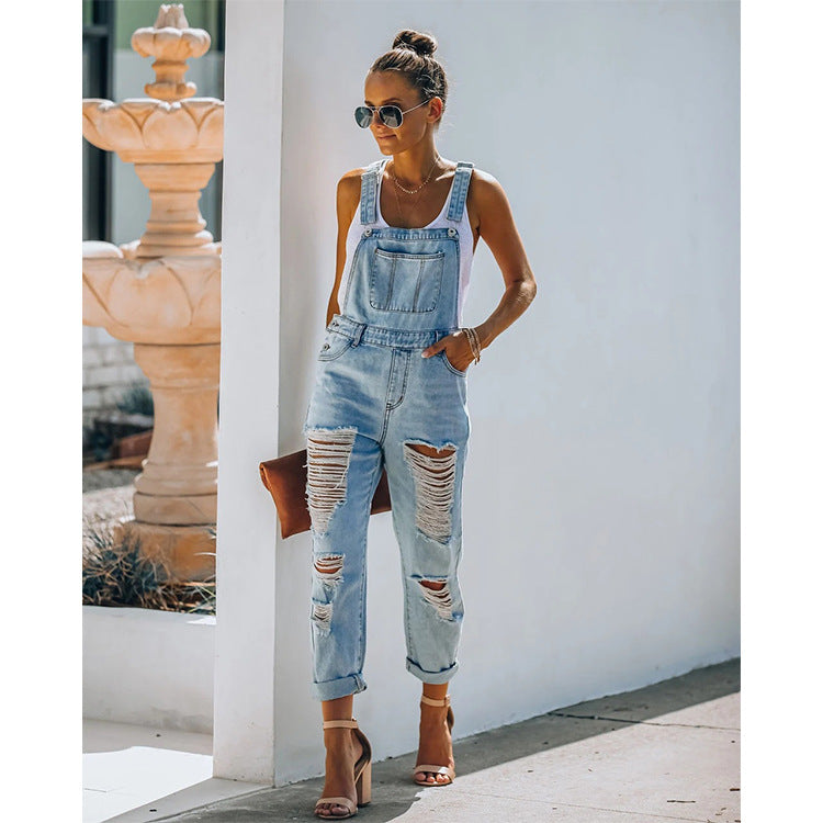 Rupa Ripped Denim Jumpsuit