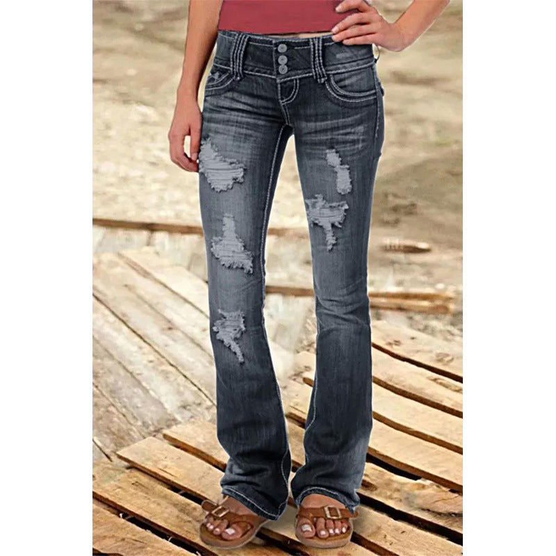 Billie Low Waist Ripped Jeans