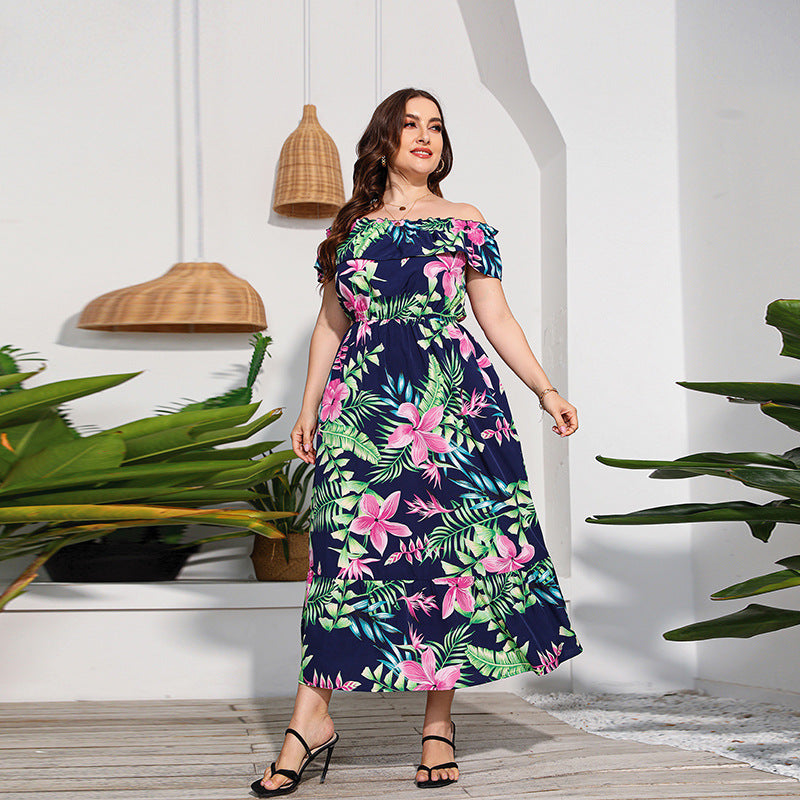 Plus Size Beach Holiday Dress Resort Day to Night
