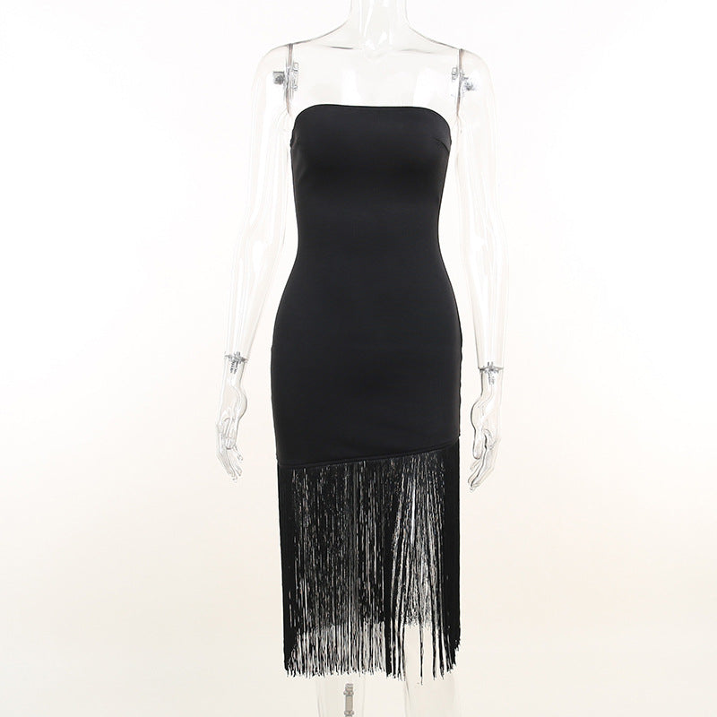 Trisha Sexy Fringe Tassel Dress
