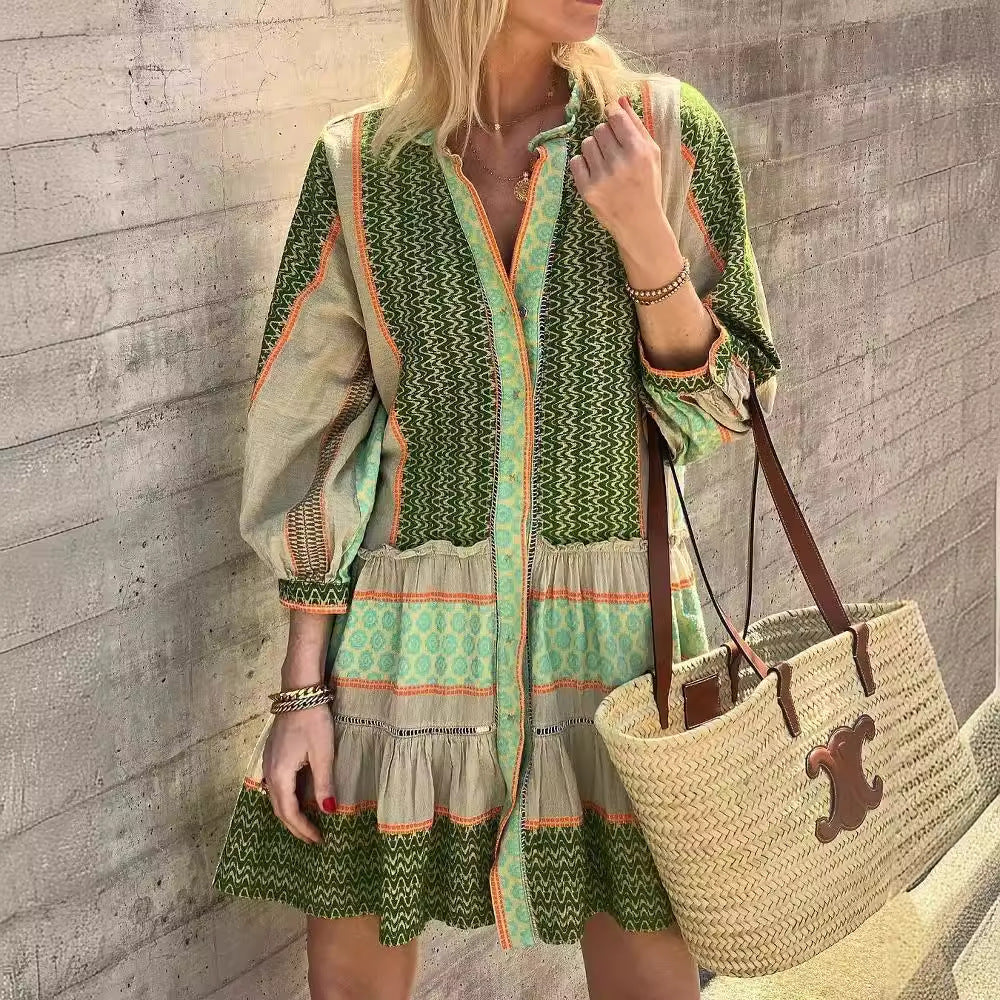 Cotton Linen Casual Mini Dress