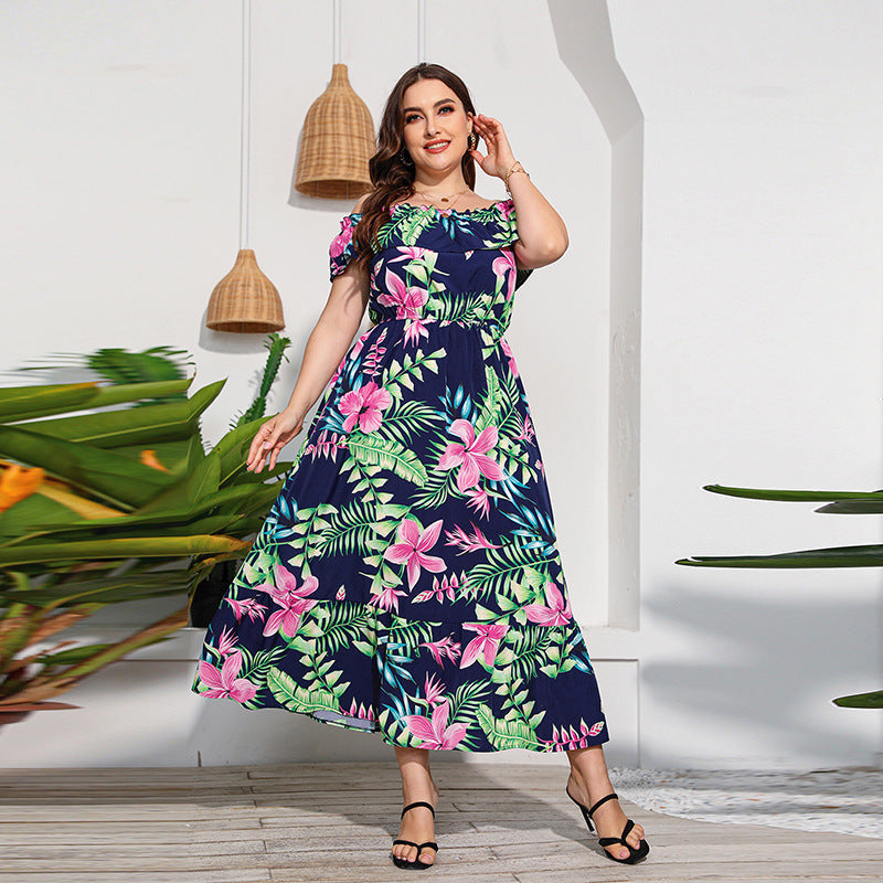Plus Size Beach Holiday Dress Resort Day to Night