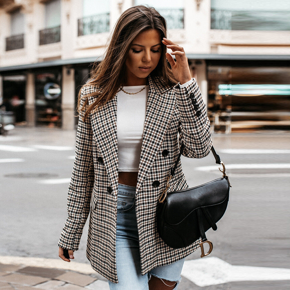 Plaid Slim Fit Blazer