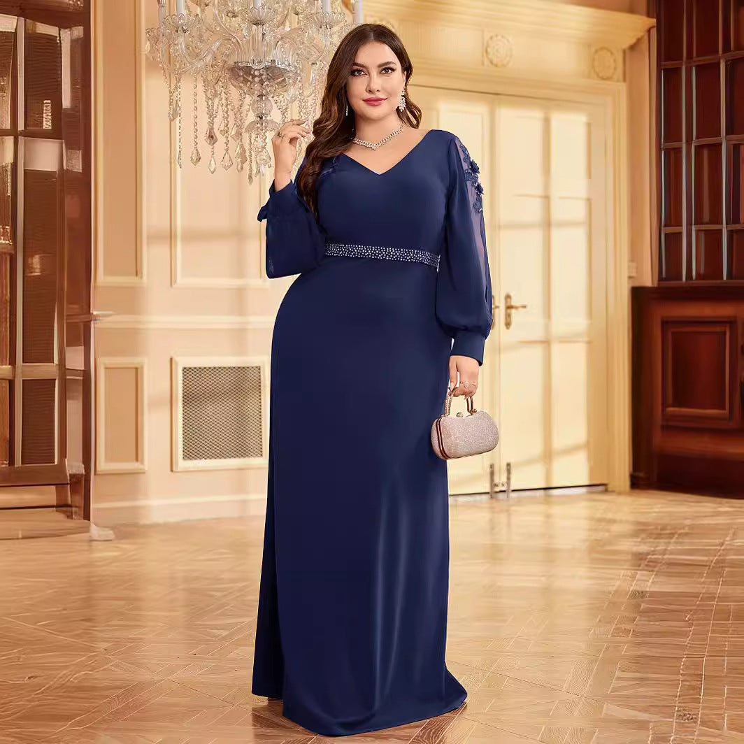 Long Sleeve Dress Maxi Dress Slim Bridesmaid Cocktail Evening Dress Women