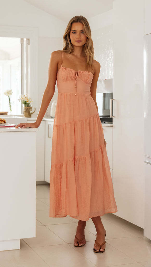 Long Backless Lace-up Dress