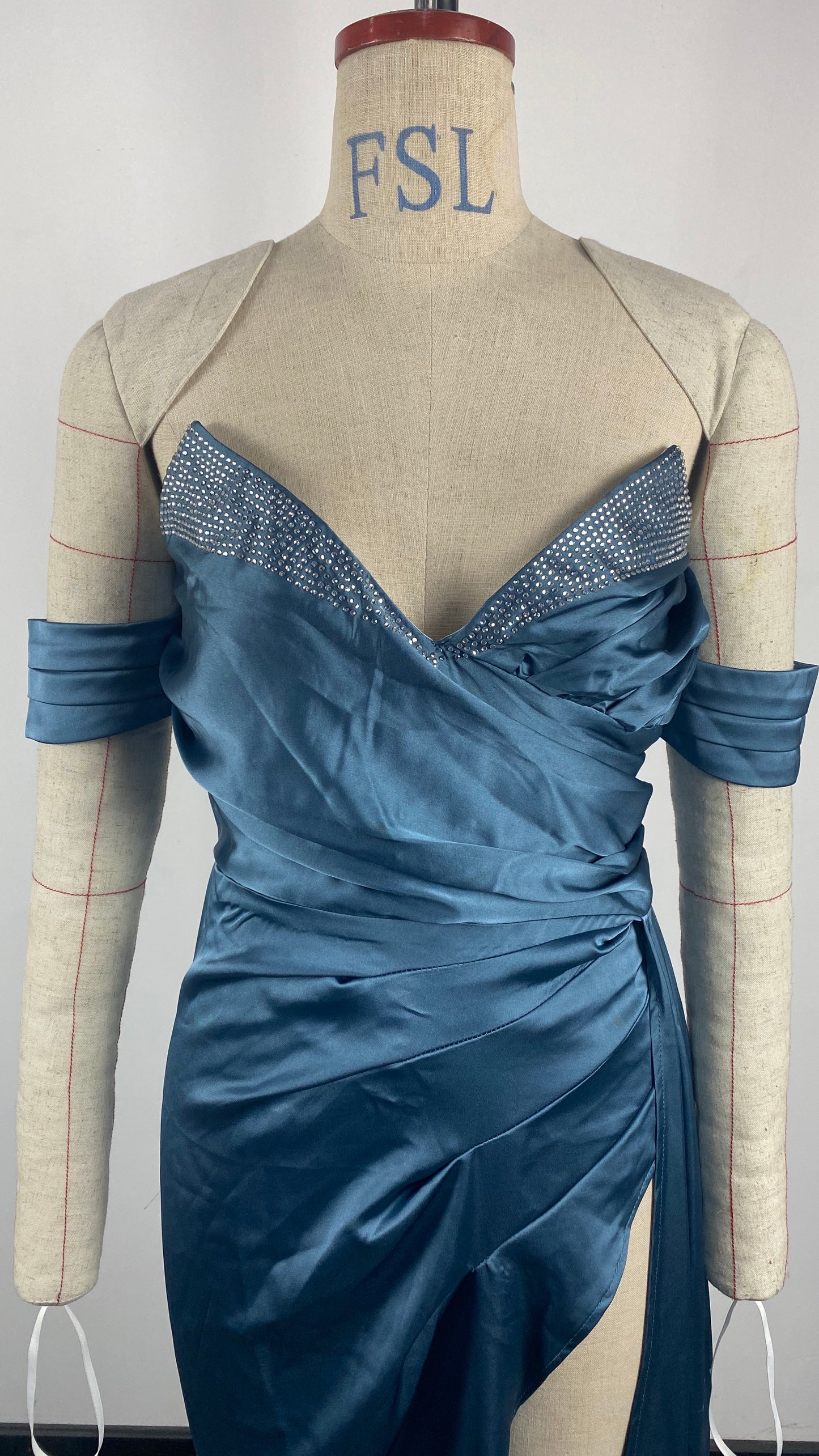 Giselle High Slit Off Shoulder Gown