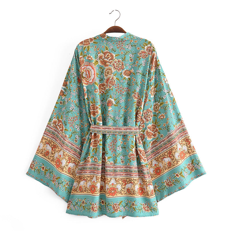 Elle Floral Short Kimono