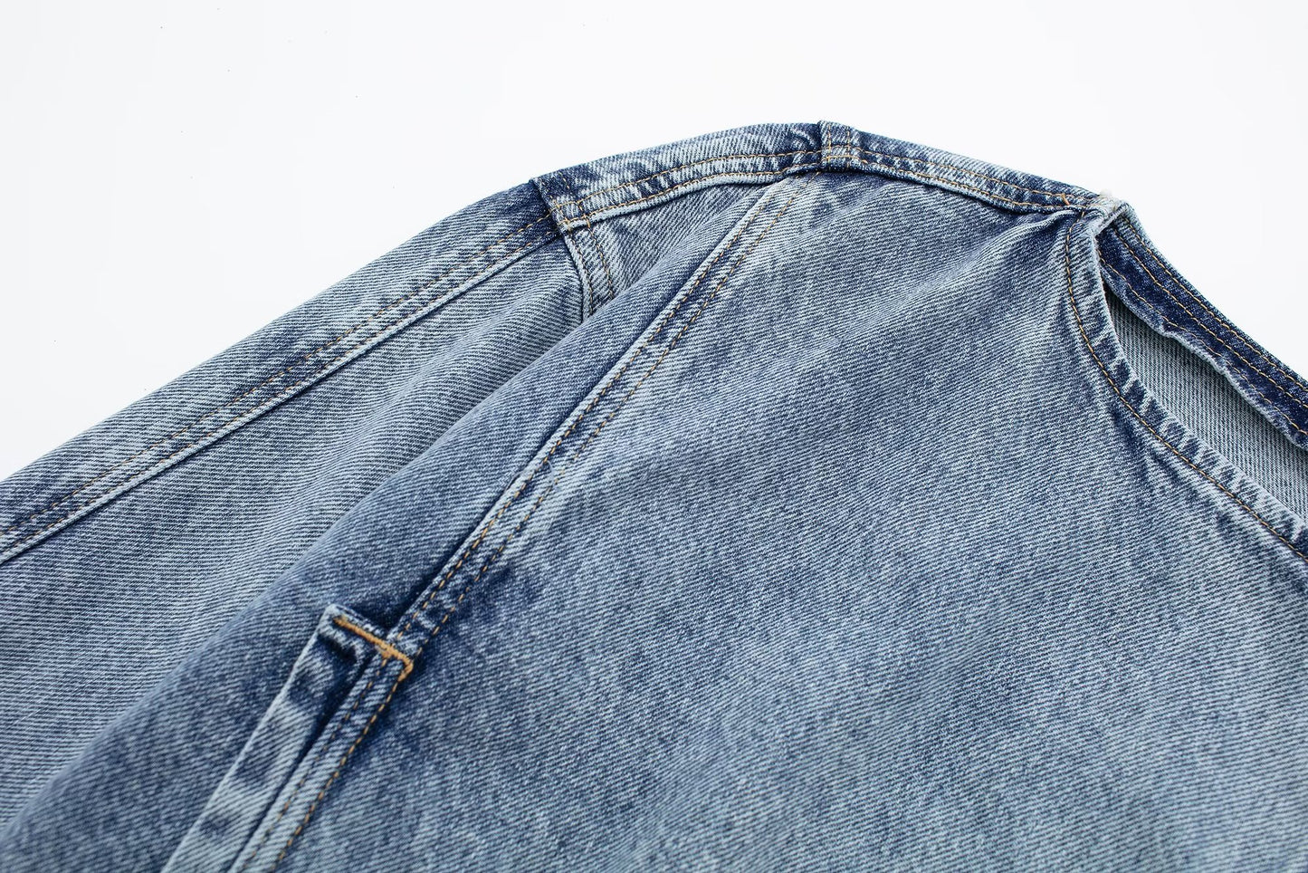 Rana Denim Collared Cropped Jacket