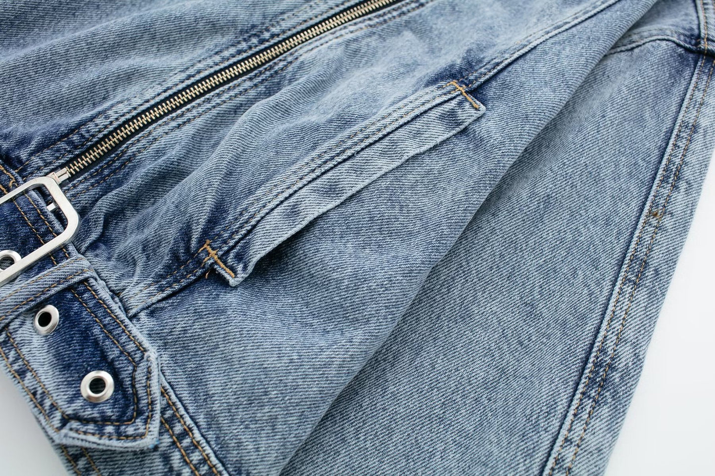 Rana Denim Collared Cropped Jacket