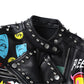 Printed Rocker Leather Jacket