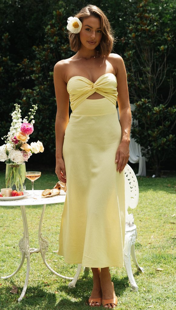 Solid Color Tube Top Maxi Dress