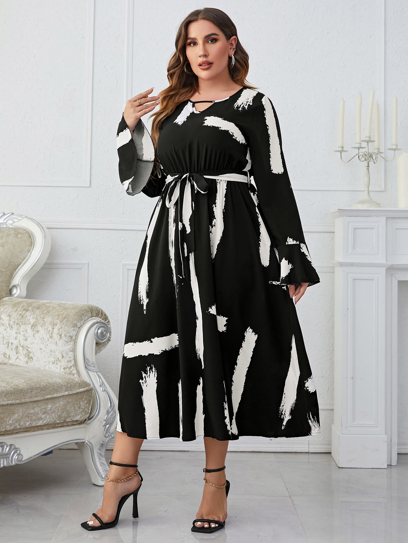 Day to Night Flared Plus Size Maxi Dress