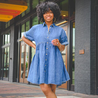 Elly Short Sleeve Flare Dress