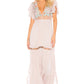 Belted Embroidered Butterfly Sleeve Maxi