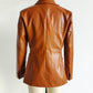 Faux Leather Double Breasted Blazer Loose Faux Leather
