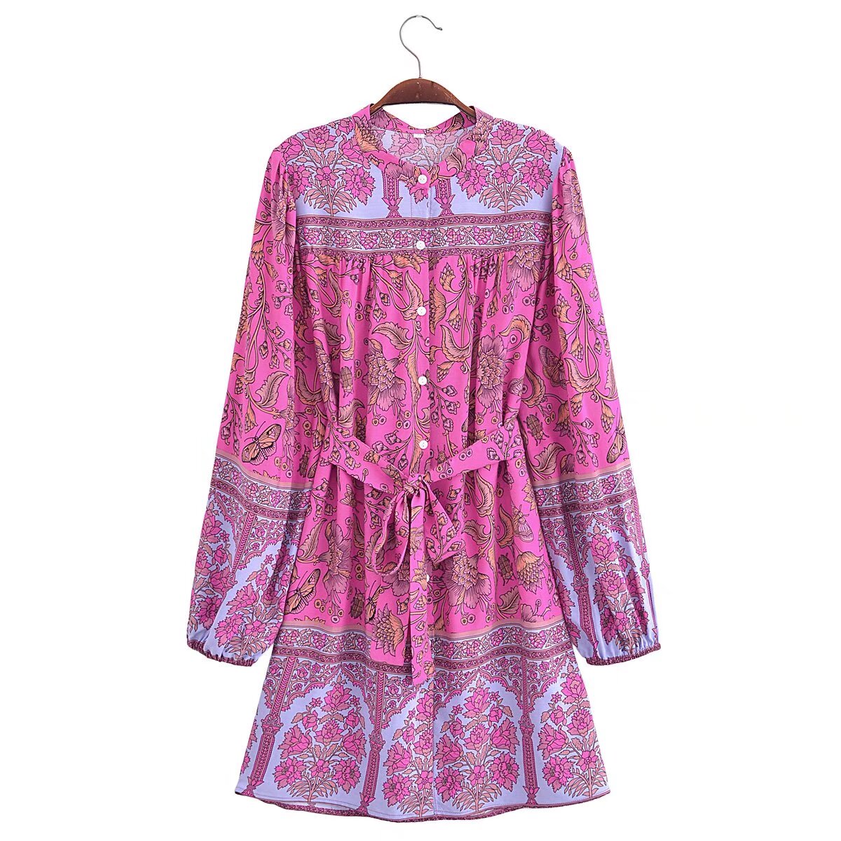 A Line Printed Maxi Dress