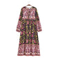 A Line Printed Maxi Dress