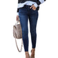 Stretch Mid-Waist Slim Fit Denim Ankle-Length Pants