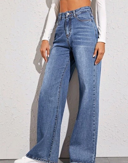 High-Waist Wide-Leg Jeans Day to Night