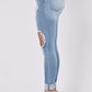 Ripped Pencil Tapered Jeans