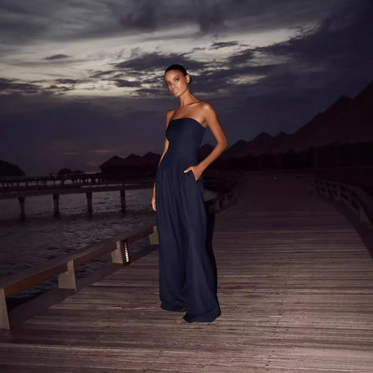 Open Back Slim Fit Jumpsuit