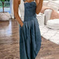 Ashley Wide Leg Denim Jumpsuit