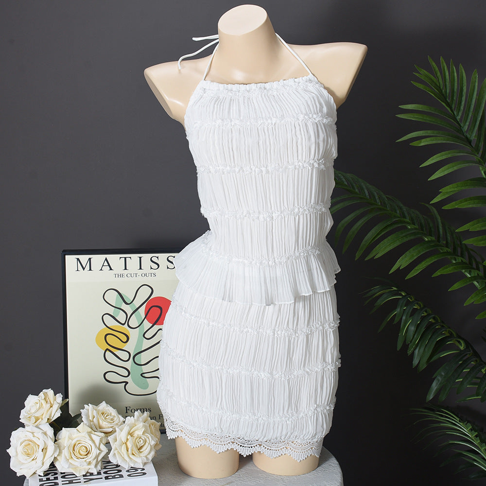 Sexy Cutout Ruffles Wrapped Chest Backless Top Women Clothing  Something  She Likes Wholesale