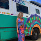 Summer Sexy Open Back Tie Dye Dress