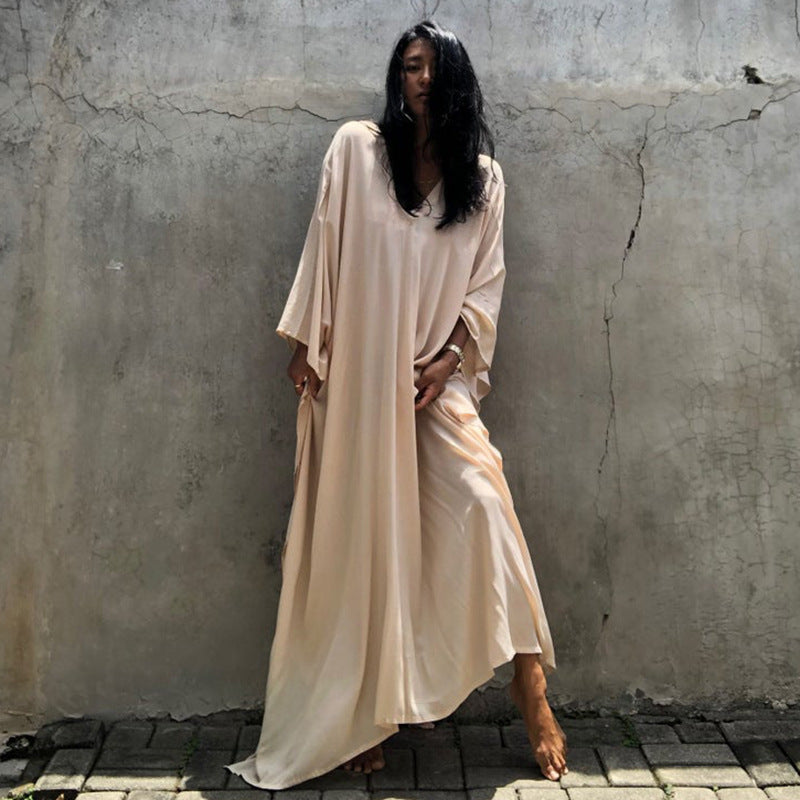 Relax Fit Versatile Solid Color Kaftan
