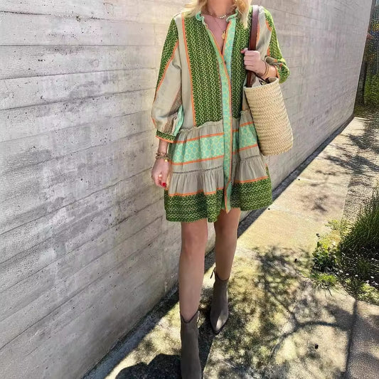 Cotton Linen Casual Mini Dress