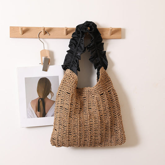 Lacework Straw Bag Solid Color Woven Bag Casual