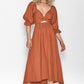Fiona High Sense Lantern Sleeves Dress