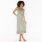 Ophelia Ruffled Satin Elegant Sleeveless Occasion Dress
