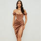 Slim Fit Solid Bodycon Party Dress