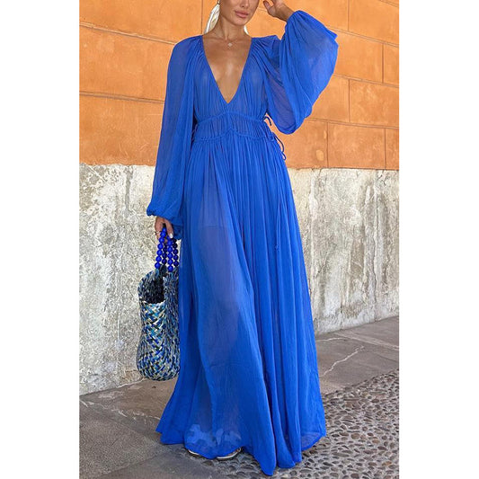 Plunge Chiffon Dress