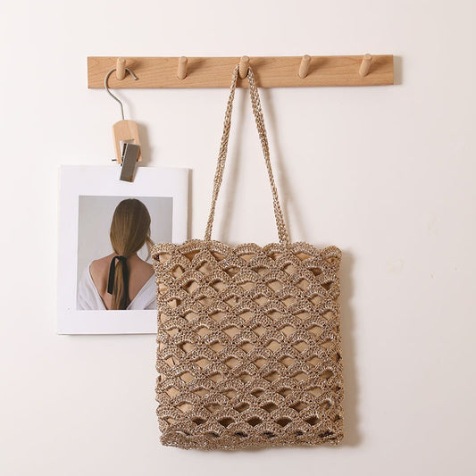 Handmade Crochet Cotton Woven Bag