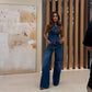 Blue Vest Jeans Suit