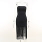 Trisha Sexy Fringe Tassel Dress