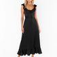 Ophelia Ruffled Satin Elegant Sleeveless Occasion Dress