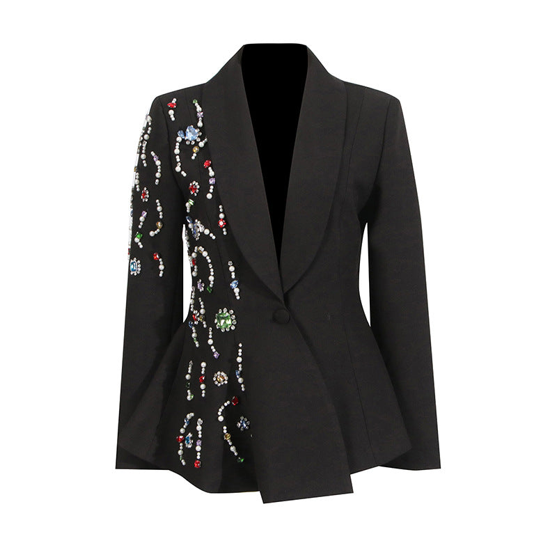 Black Emebllished Blazer