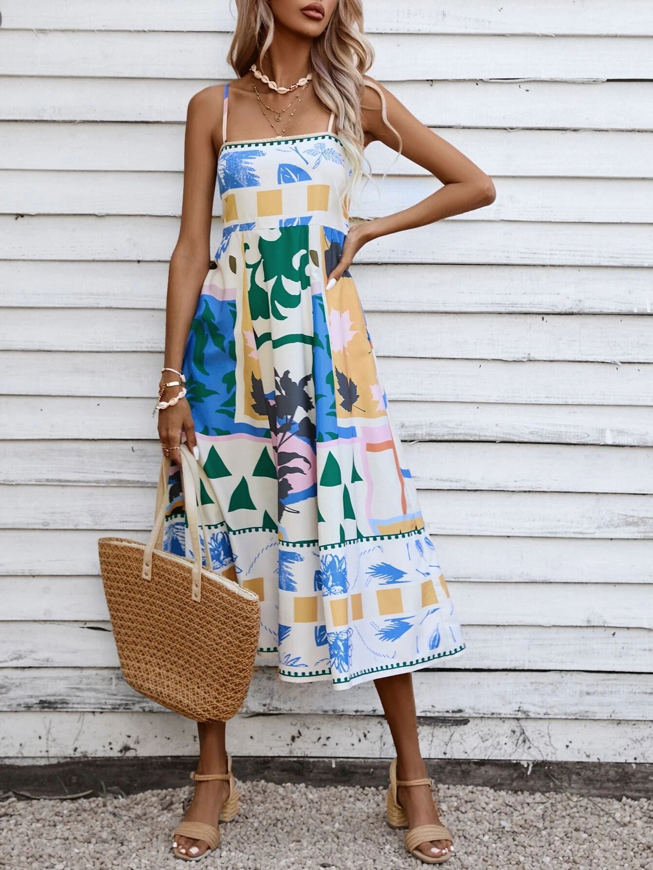 Casual Printed A Line Dress