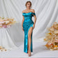 Satin Sexy Off Shoulder Bridesmaid Dress