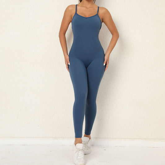 Open Back Solid Jumpsuit