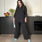 Loose Fit Long Sleeves Top Casual Set