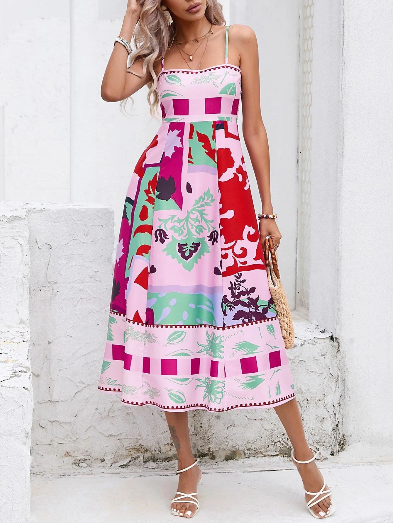 Casual Printed A Line Dress