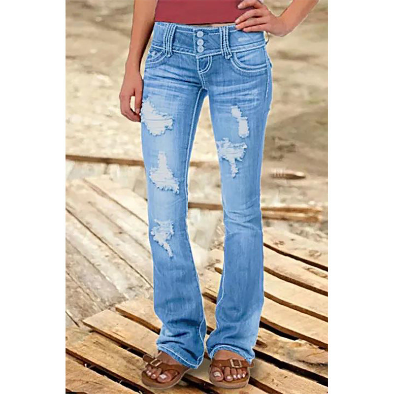 Billie Low Waist Ripped Jeans