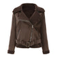 Vegan Leather Shearling Jacket