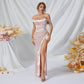 Satin Sexy Off Shoulder Bridesmaid Dress