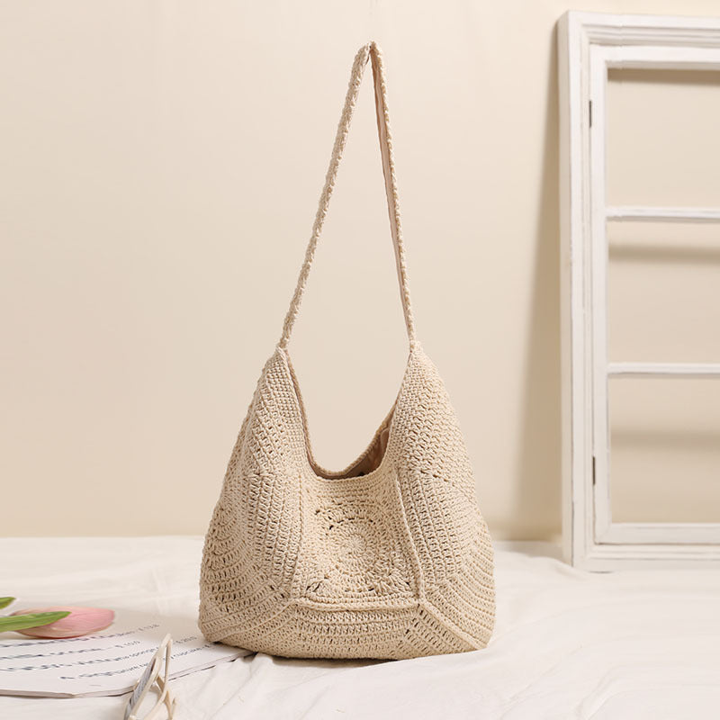 Classic Cotton Crochet Shoulder Bag