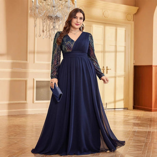 Long Sleeved Evening Dress Special Occasion Dress